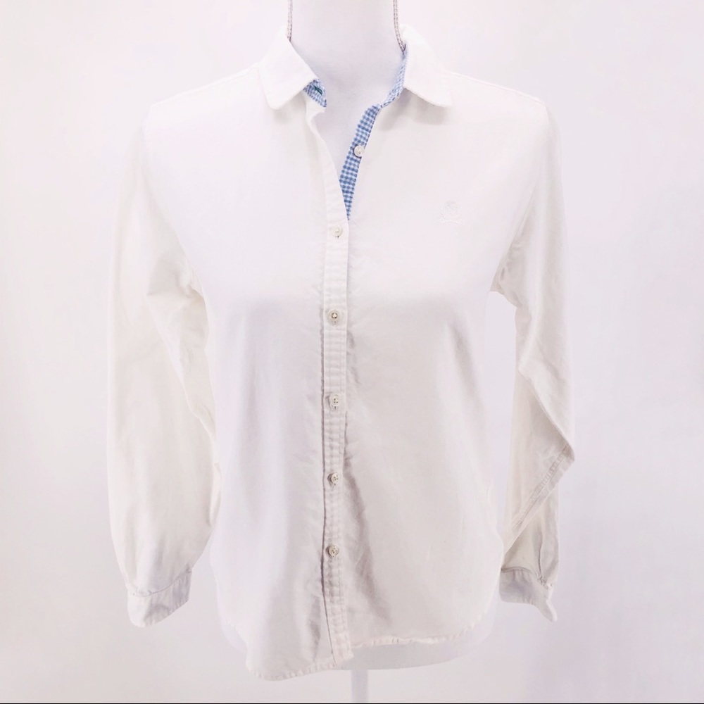 Girls Shirt Tommy Hilfiger White Button Down XL